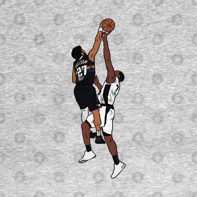 Kawhi Leonard Middle Finger Block by rattraptees